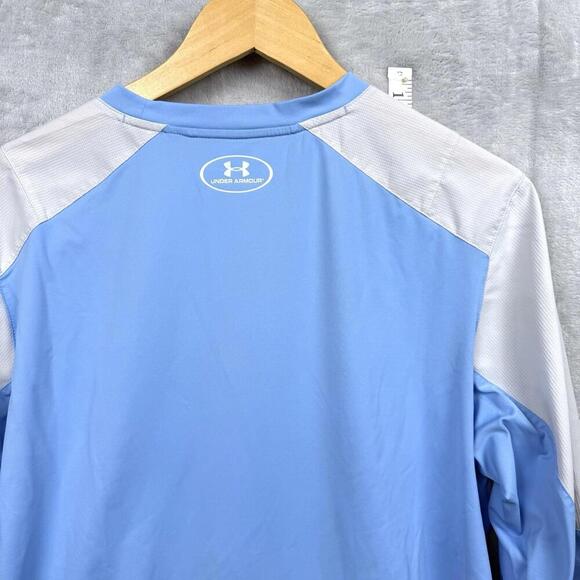 Under Armour Fish HeatGear Long Sleeve Shirt Blue White Men Size L Outdoor Sun - Picture 9 of 10